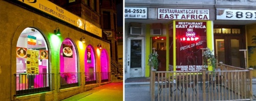 Two Canadian restaurants: Wass in Hamilton, Ontario, and East Africa in Montreal